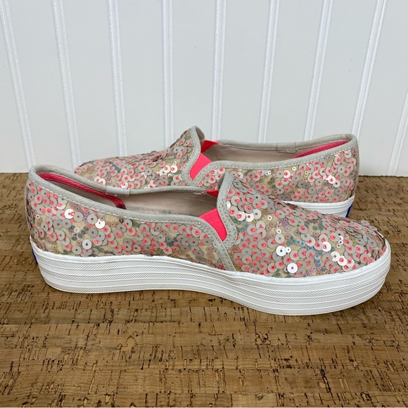 Keds Triple Decker Sequin Slip-On Shoes - Picture 7 of 12